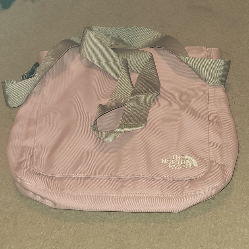 COPY - The North face cross body pink and gray purse.